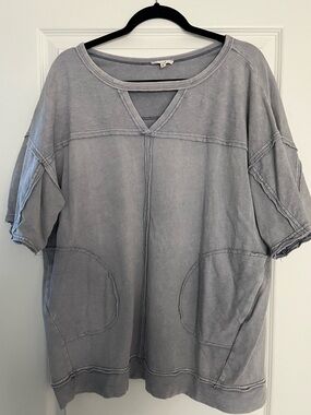 Oversized Top - Indigo